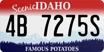 ID license plate 4B7275S