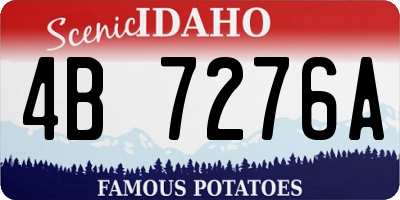 ID license plate 4B7276A