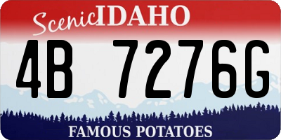ID license plate 4B7276G