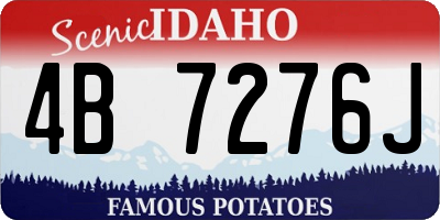 ID license plate 4B7276J