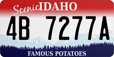 ID license plate 4B7277A
