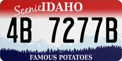 ID license plate 4B7277B