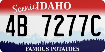 ID license plate 4B7277C