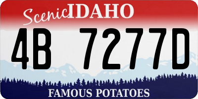 ID license plate 4B7277D