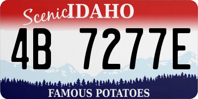 ID license plate 4B7277E
