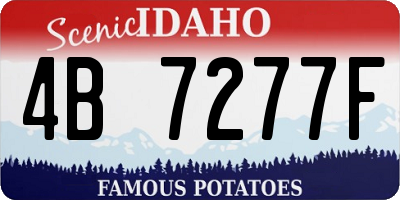 ID license plate 4B7277F