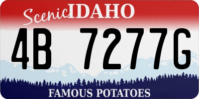 ID license plate 4B7277G