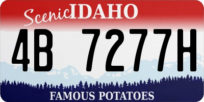 ID license plate 4B7277H