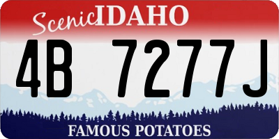 ID license plate 4B7277J