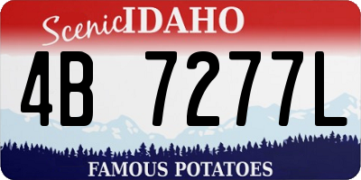 ID license plate 4B7277L