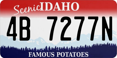 ID license plate 4B7277N