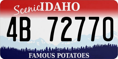 ID license plate 4B7277O