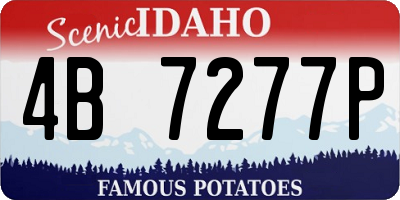 ID license plate 4B7277P