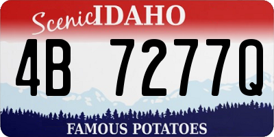 ID license plate 4B7277Q