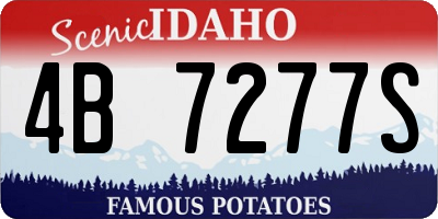 ID license plate 4B7277S