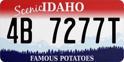 ID license plate 4B7277T
