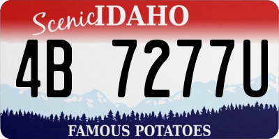 ID license plate 4B7277U