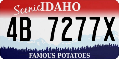 ID license plate 4B7277X
