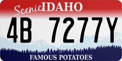 ID license plate 4B7277Y