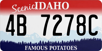 ID license plate 4B7278C
