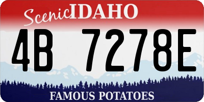 ID license plate 4B7278E