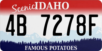 ID license plate 4B7278F