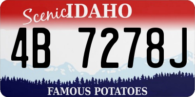 ID license plate 4B7278J