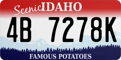 ID license plate 4B7278K