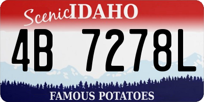 ID license plate 4B7278L