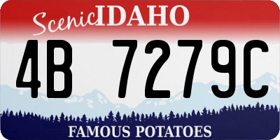 ID license plate 4B7279C