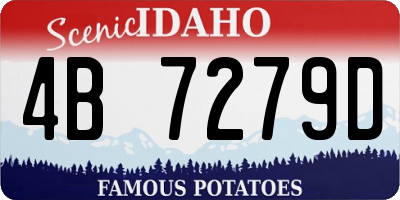 ID license plate 4B7279D