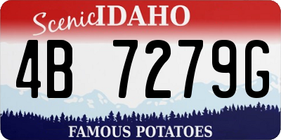 ID license plate 4B7279G