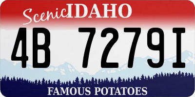 ID license plate 4B7279I