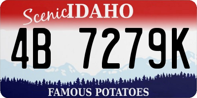ID license plate 4B7279K