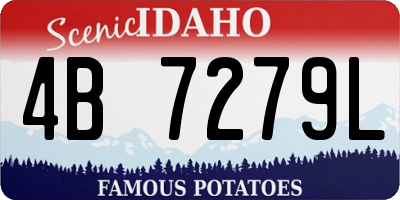 ID license plate 4B7279L