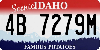 ID license plate 4B7279M