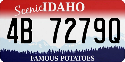 ID license plate 4B7279Q