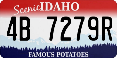 ID license plate 4B7279R
