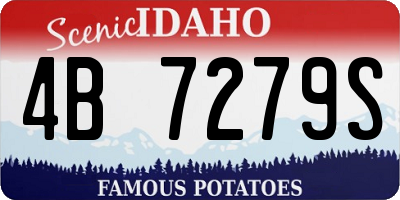 ID license plate 4B7279S