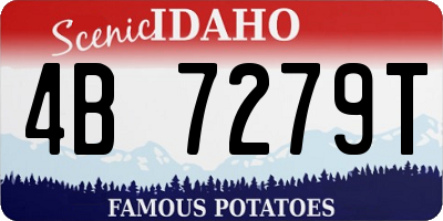 ID license plate 4B7279T