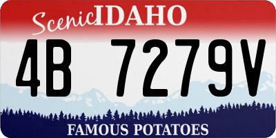 ID license plate 4B7279V