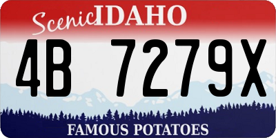 ID license plate 4B7279X