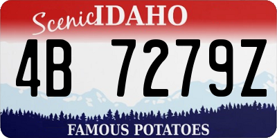 ID license plate 4B7279Z