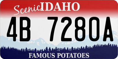 ID license plate 4B7280A
