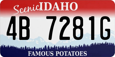 ID license plate 4B7281G