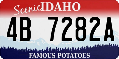 ID license plate 4B7282A