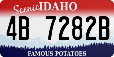 ID license plate 4B7282B