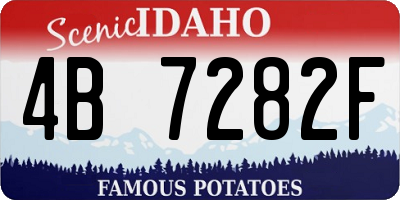 ID license plate 4B7282F