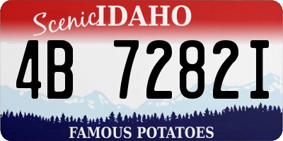 ID license plate 4B7282I