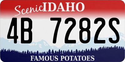 ID license plate 4B7282S